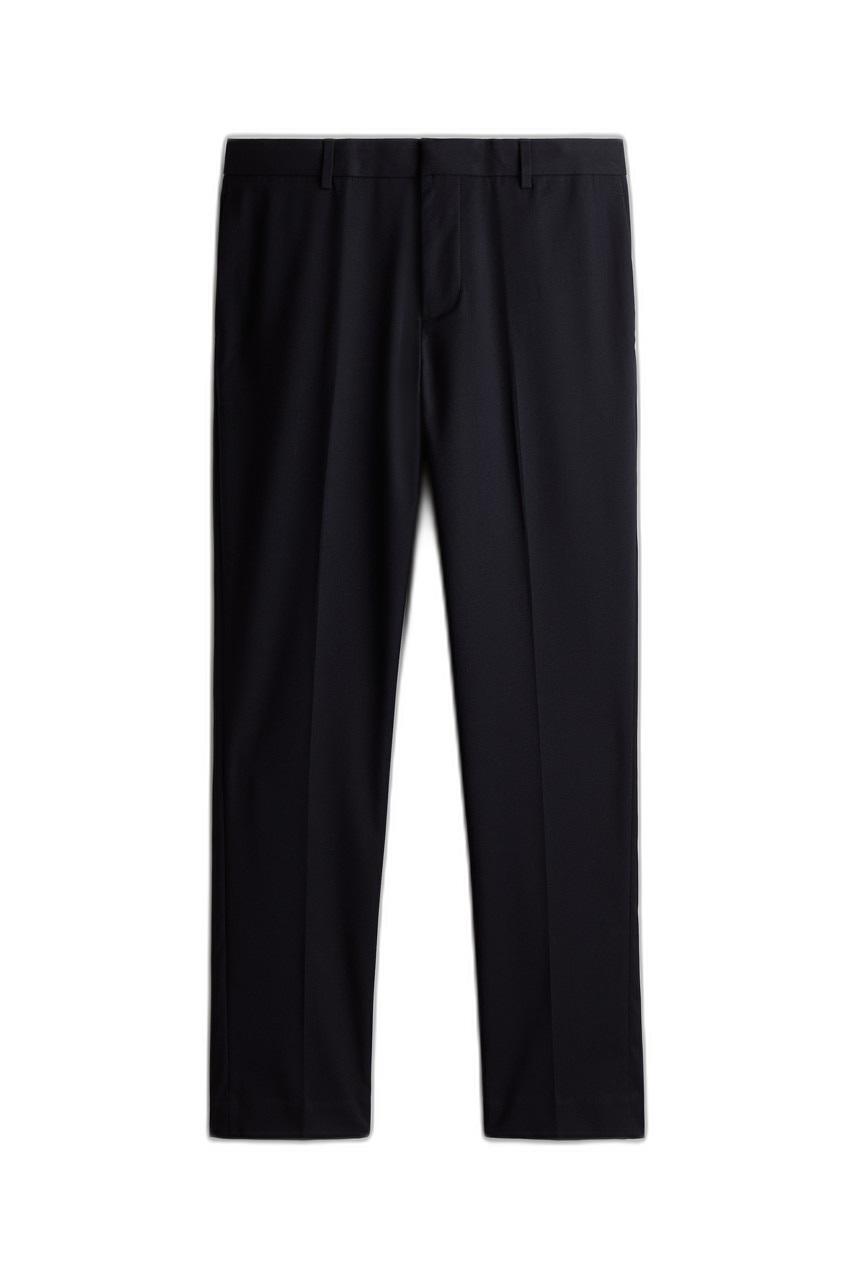 Slim-Fit Tailored Trousers — Black